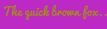 Image with Font Color A18C15 and Background Color BD29C4